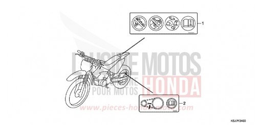 CAUTION LABEL CRF100FC de 2012